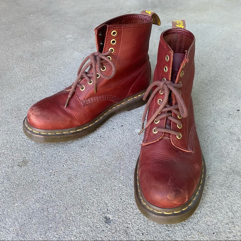 Cherry Red Doc marten shoes